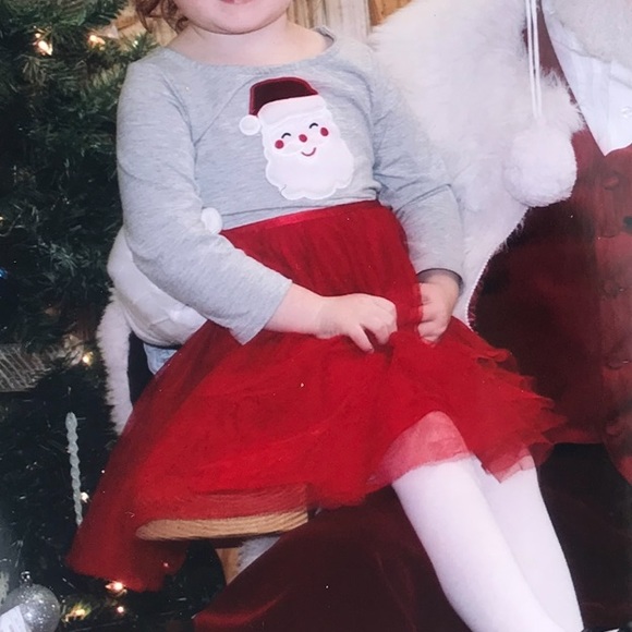 Zunie Christmas dress with Santa-Super cute & comfy-Great used condition-Size 5 - Picture 5 of 8